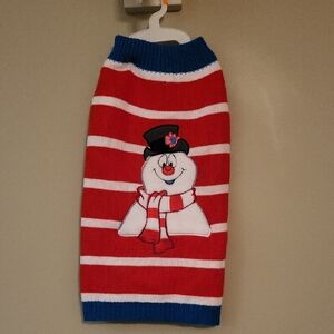 New Frosty The Snowman embrodiered dog sweater